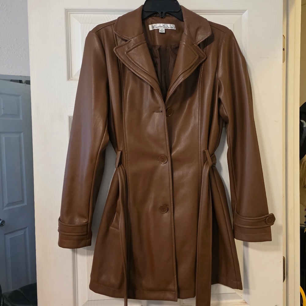 Brown leather jacket